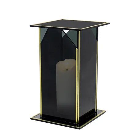 Znicz GLASS LUSTRO 24cm czarny