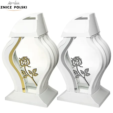 Znicz FARAON FALA RÓŻA biały
