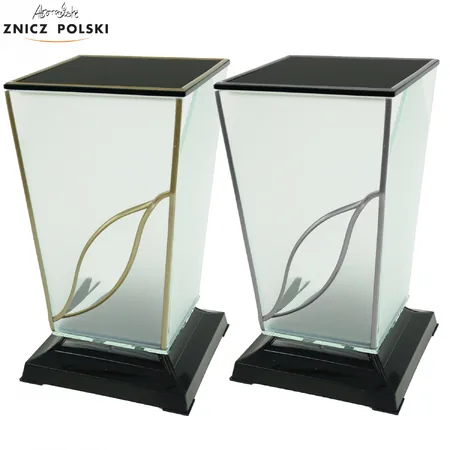 Znicz GLASS TRAPEZ ŁEZKA OPAL
