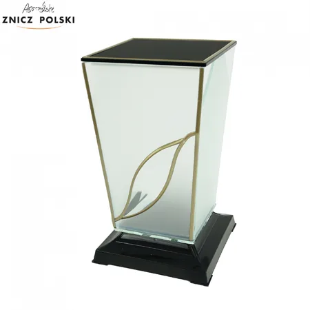 Znicz GLASS TRAPEZ ŁEZKA OPAL