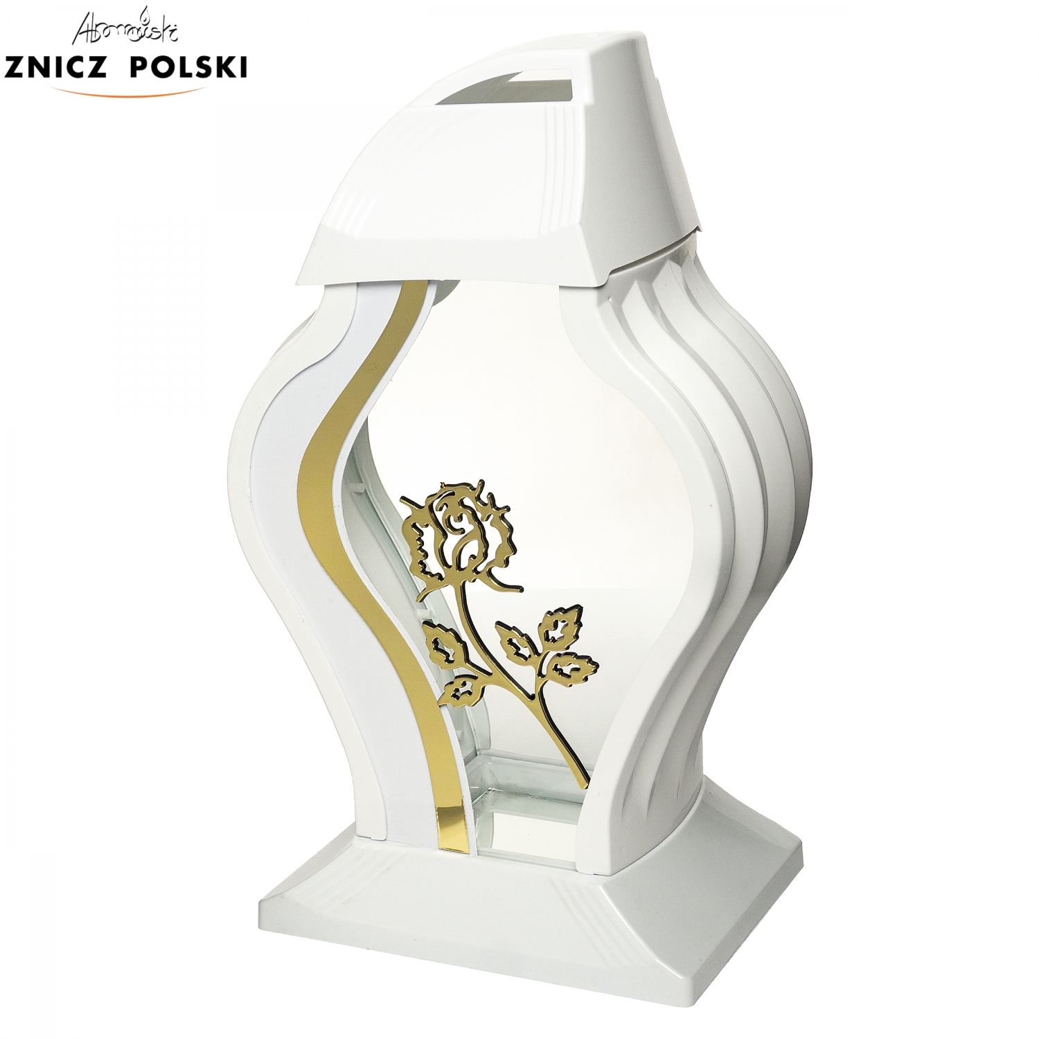 Znicz FARAON FALA RÓŻA biały