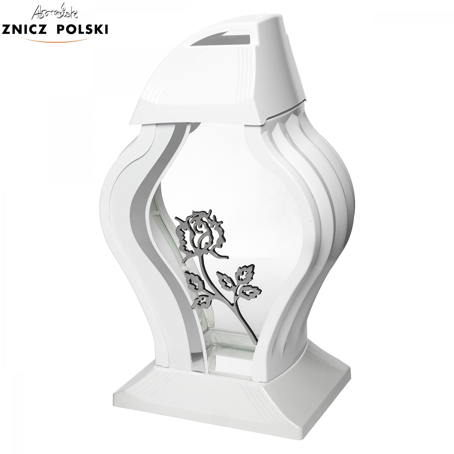 Znicz FARAON FALA RÓŻA biały