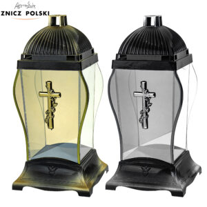 Znicz GLASS AMFORA KRZYŻ