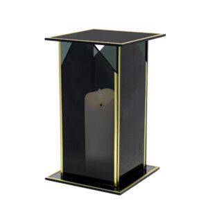Znicz GLASS LUSTRO 24cm czarny