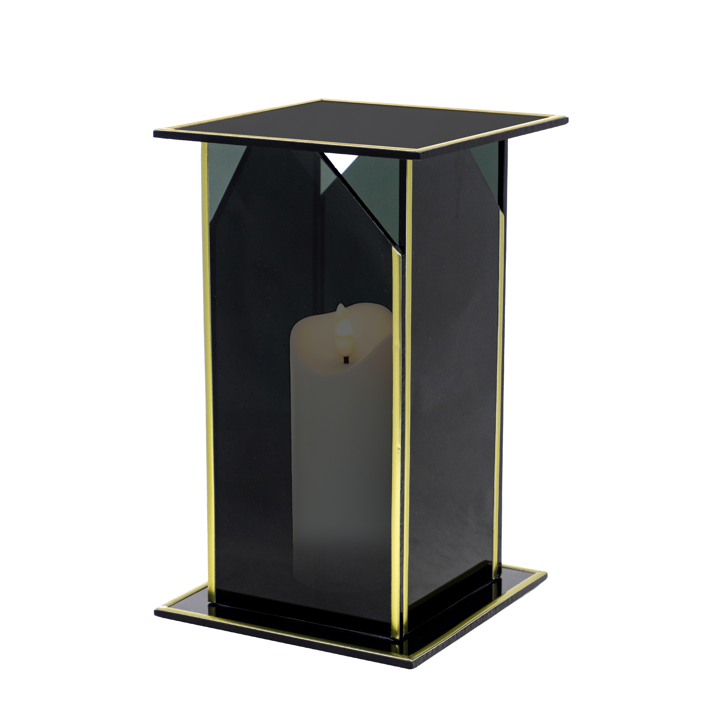 Znicz GLASS LUSTRO 24cm czarny