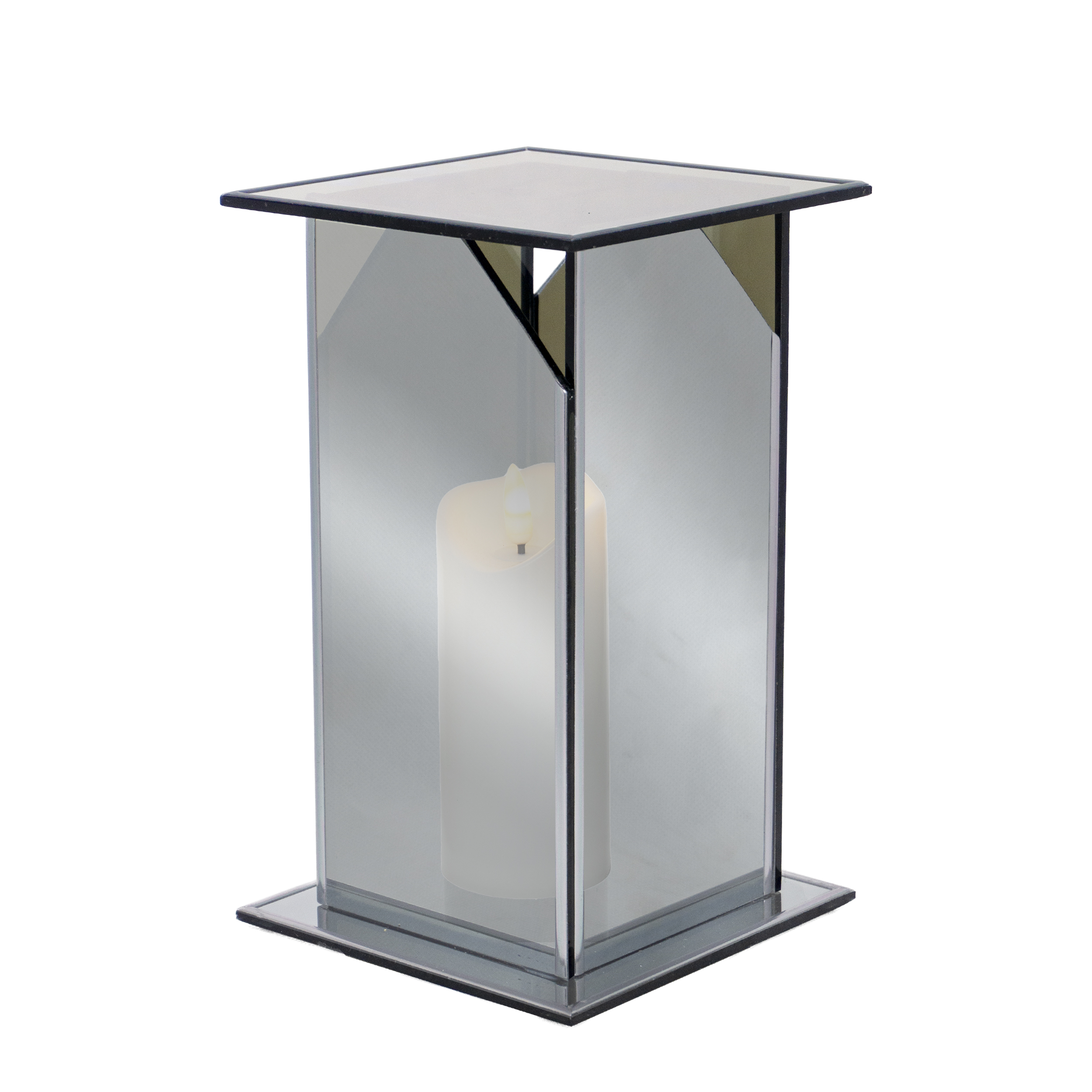 Znicz GLASS LUSTRO 24cm czarny