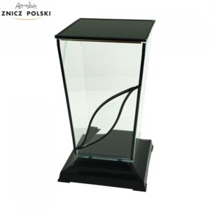 Znicz GLASS TRAPEZ ŁEZKA czarny