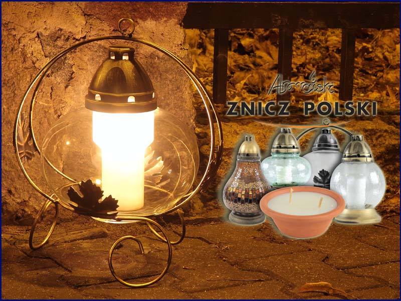 Znicz KOSZ KLON złoty