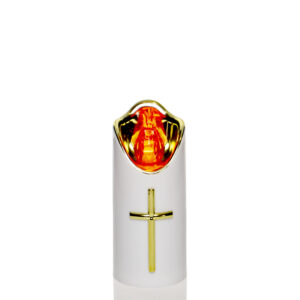 Wkład świeca LED RICO 12,5cm biało-złoty