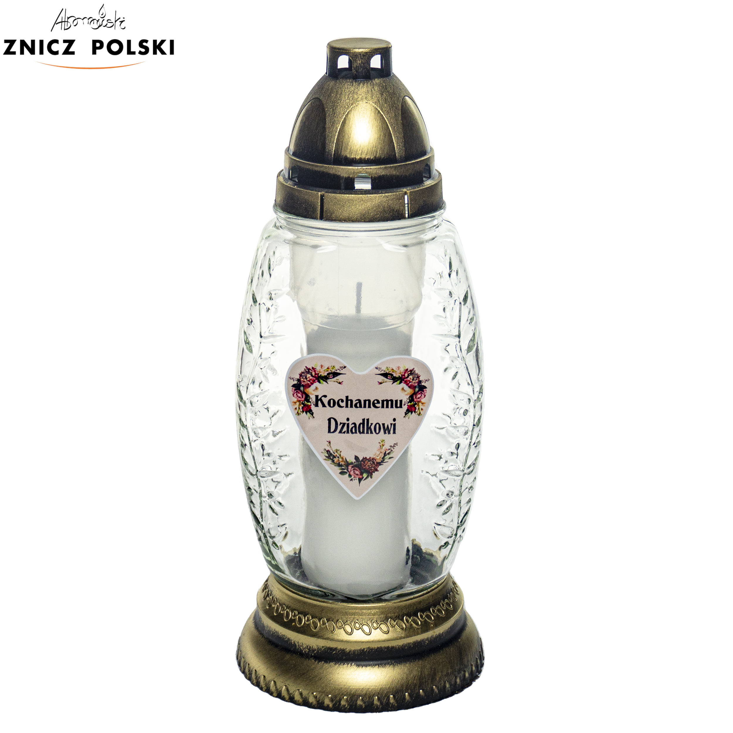 Znicz Z484 NAKLEJKA DZIADKOWI złoty