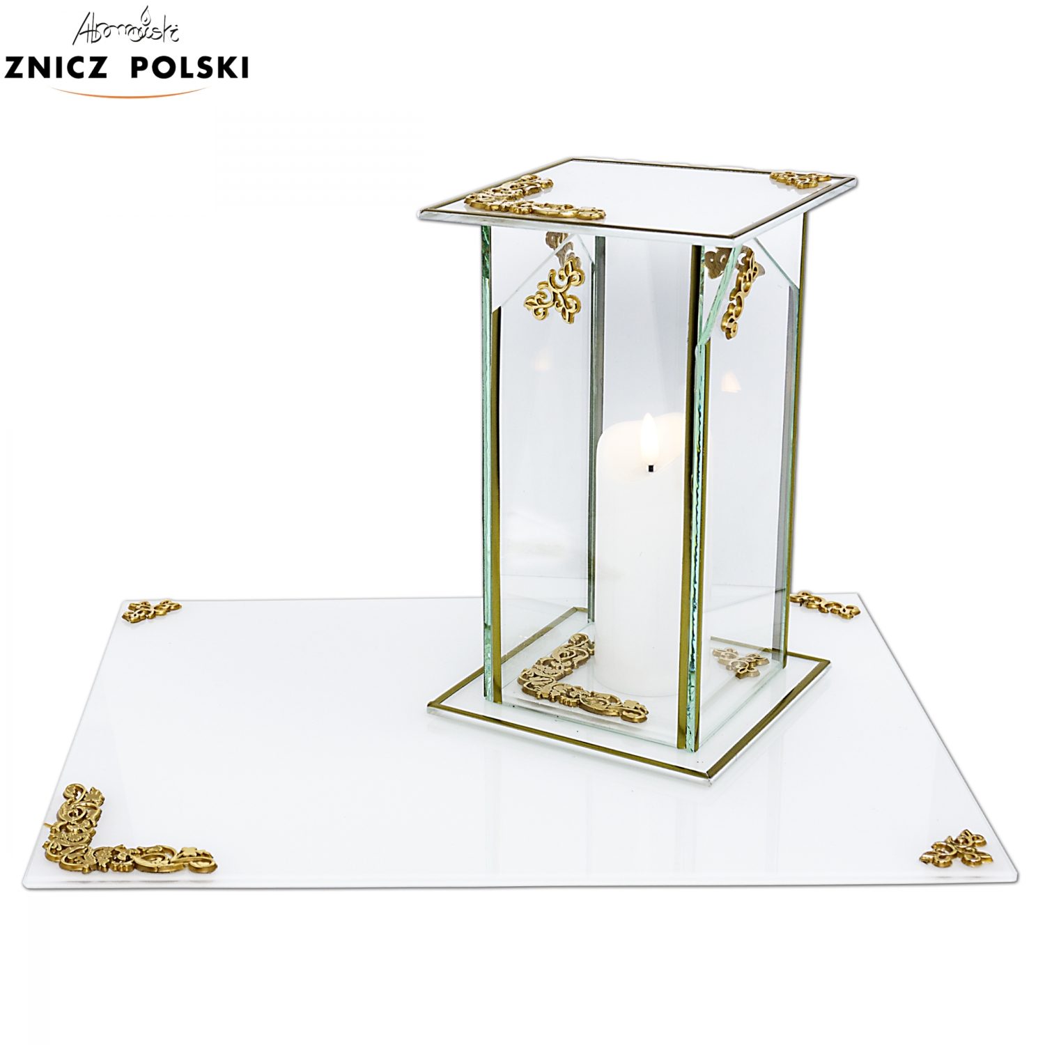 Podstawka GLASS DEKOR biała