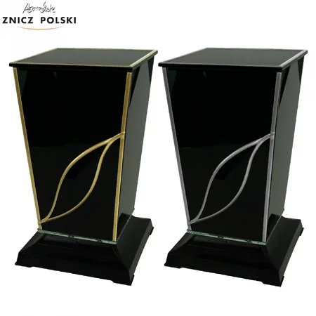 Znicz GLASS TRAPEZ ŁEZKA OBSYDIAN
