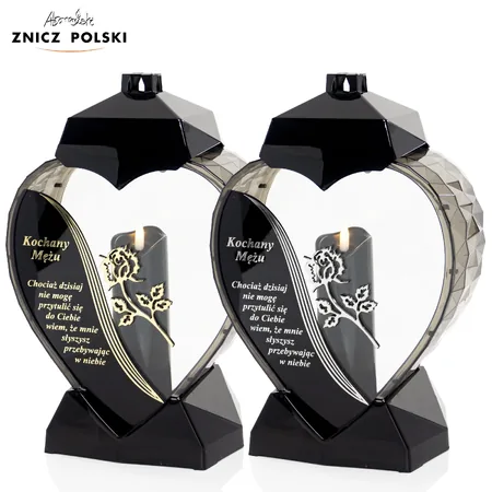 Znicz SERCE WIERSZ RÓŻA MĘŻU