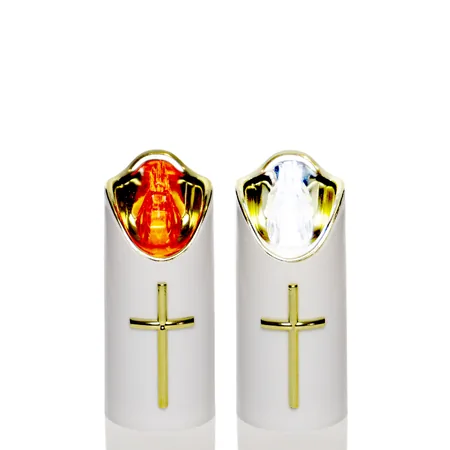 Wkład świeca LED RICO 12,5cm biało-złoty