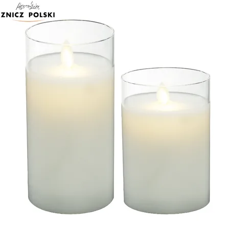 Szklana świeca ledowa