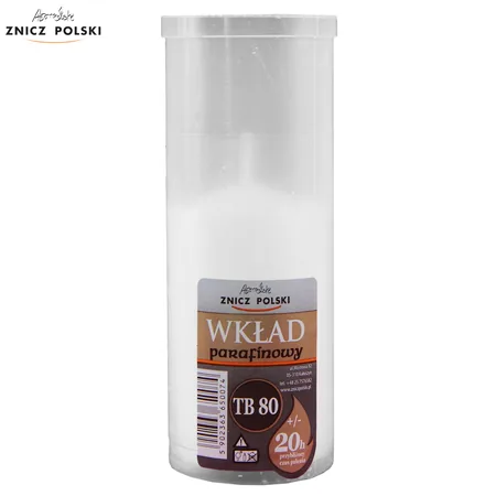 Wkład parafinowy prasowany TB80