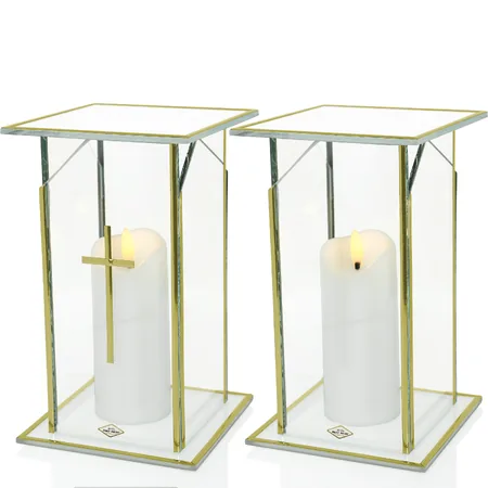 Znicz GLASS B i BK biały