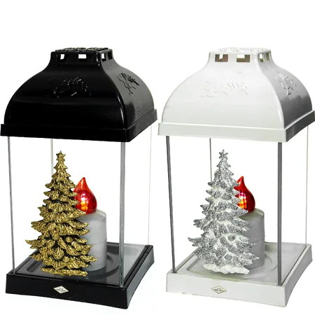 Znicz bożonarodzeniowy LAMP KWADRAT KLASYK CHOINA